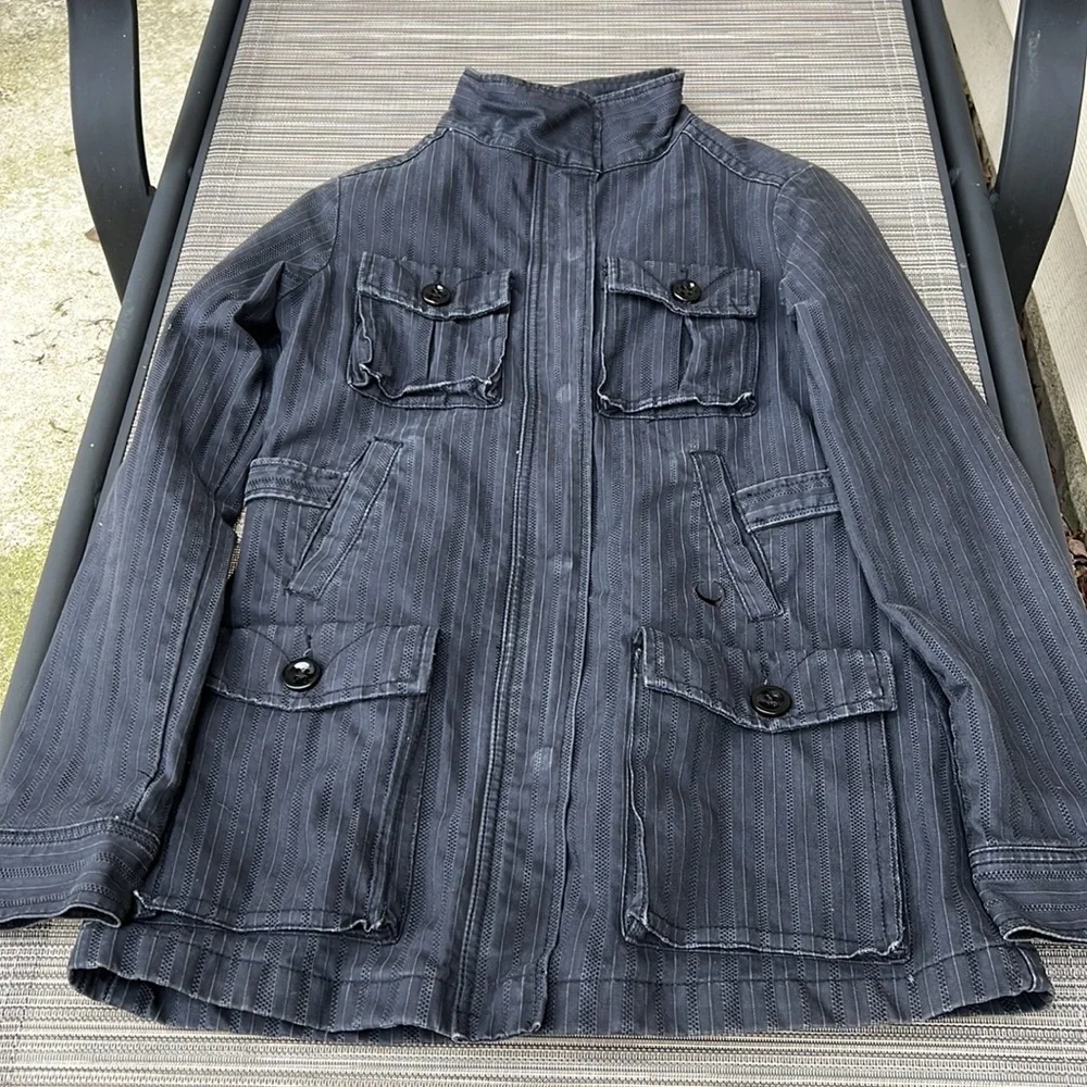 🎯RARE Stussy Military Style Jacket Gray Size Small - Picture 6 of 14